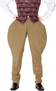 Disfraz de Cosplay Victoriano Steampunk Para Hombre Jodhpur Pantalones Pantalones (Caqui) - Imagen 1 de 1