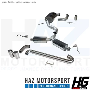 HG Motorsport BULL-X 3" Catback Y-Style Exhaust System Audi A3 8V 1.8 FWD Saloon - Picture 1 of 3