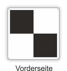 Laserscanner und Drohnen Ziel Target Alu-Dibond beidseitig bedruckt als Satz - Bild 1 von 2