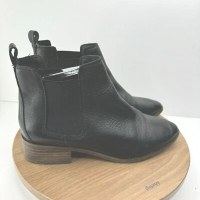 Lucky Brand Womens Black Leather Ankle Boots Size 8.5 Lufti booties - Image 1 of 4