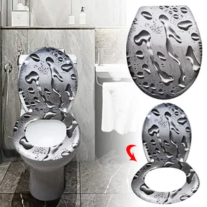 WC Sitz Toilettendeckel Toilettensitz Absenkautomatik Deckel Wassertropfen Ori - Bild 1 von 12
