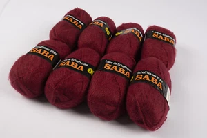 8 Knäuel Schaffhauser Wolle SABA Garn Acryl Mohair Mischung rostrot Farbe 8x50g - Bild 1 von 4