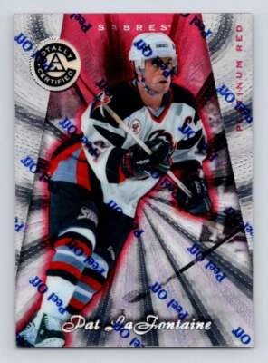 1997-98 Pinnacle Totally Certified Platinum Red #80 Pat Lafontaine #/6199 Sabres - Image 1 of 2
