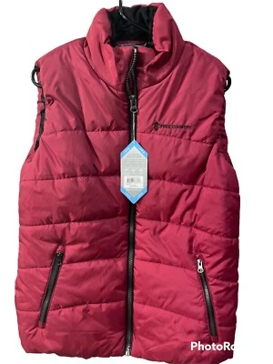 New! Free Country Down Ultrafill Puffer Vest Jacket Women Large Garnet MSRP $80 - Image 1 of 3