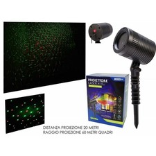 proiettore Laser led 60 Mq Multieffetto Rosso Verde esterno magic of lights 262