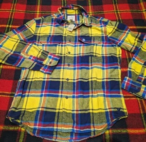 Neu mit Etikett American Eagle geknöpftes Hemd Heritage Flanell gelb kariert Herren Gr. M - Bild 1 von 4