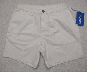 NWT Chubbies ivory white cotton blend elastic waist shorts mens XL X-Large - Picture 1 of 9