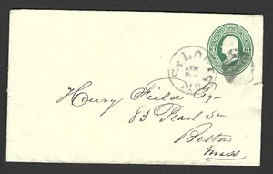 US 1870 ST LOUIS MO SMALL CIRCLE FANCY CANCEL ON 3C POSTAL COVER RARE - Picture 1 of 1