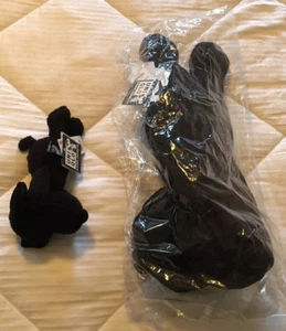 UNIQLO KAWS x PEANUTS SET OF 2 Limited Edition Black Stuffed SNOOPY PLUSH Rare! - Picture 1 of 7