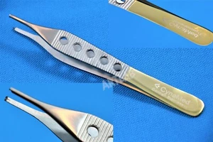 1 DEUTSCHE AUTOKLAVIERBARE ADSON GEWEBEZANGE FEINE SPITZE 1X2 ZÄHNE 4,75 ZOLL FENESTRIERT - Bild 1 von 11