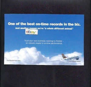 FRONTIER AIRLINES AIRBUS A320 EINER DER BESTEN ZEITAUFZEICHNUNGEN IN DER BIZ 2008 ANZEIGE - Bild 1 von 1