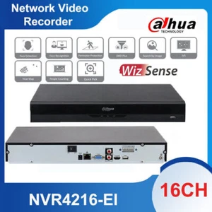 Grabadora de video Dahua 4K AI NVR 16CH 2SATA WizSense NVR4216-EI reconocimiento facial - Imagen 1 de 5