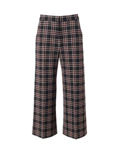 Pantalón Smythe Culotte de pierna ancha negro a cuadros talla 10 PVP $450 - Imagen 1 de 8