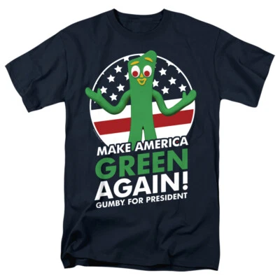 Camiseta gráfica GUMBY FOR PRESIDENT con licencia para hombre adulto SM-5XL Foto 1 de 2