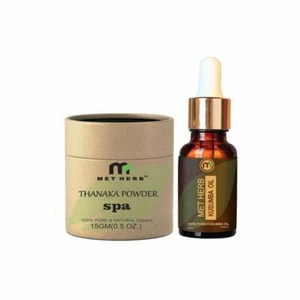 Metherb Thanaka Polvo 15 g Aceite Kusumba 15 ml para Depilación Permanente/Eco Fri - Imagen 1 de 7
