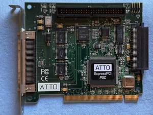 ATTO ExpressPCI PSC PCI 50p 68p Ultra Wide Hard Disk Drive SCSI Controller Card - Picture 1 of 4