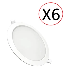 SILAMP Lot de 6 spots encastrables blanc 18W Ø170mm 3000K *NEUF* - Imagen 1 de 1