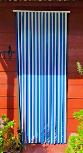 Door-Van-Fly-Retro Insect PVC Curtain. Plastic Fly Strip Door 86 x 200cm in B/W - Picture 1 of 3