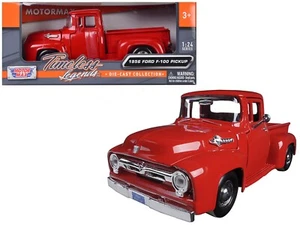 1956 Ford F-100 Pickup Red 1/24 Diecast CARZ Motormax - Picture 1 of 1