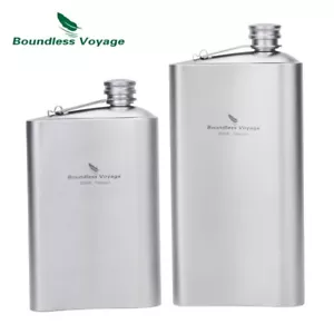 200ml / 250ml Titanflasche Ultraleicht Campingflasche für Whiskey Wodka Wein - Bild 1 von 14