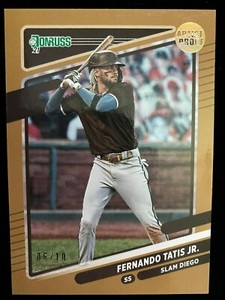 2021 Donruss FERNANDO TATIS JR. #71 Artist Proof GOLD VARIATION  #6/10 Padres SP