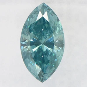 Diamante con forma de marquesa elegante color azul mejorado 0,58 quilates certificado IGI SI1 - Imagen 1 de 6