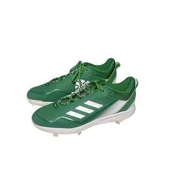 Chuteiras de beisebol Adidas Icon 7 metal verde branco S238859 masculinas tamanho 12,5 novas sem caixa - Imagem 1 de 4