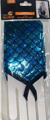 Guantes de Sirena Escala de Peces Brazo Largo Disfraz Accesorio Guantes de Halloween Foto 1 de 3