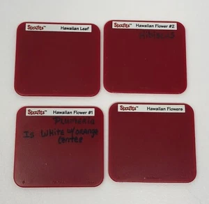 Fustellatura Sizzix: 4x Sizzlits (set di fiori Hawaiiin) 38-9743 Plumeria/Ibisco/Foglia - Foto 1 di 2