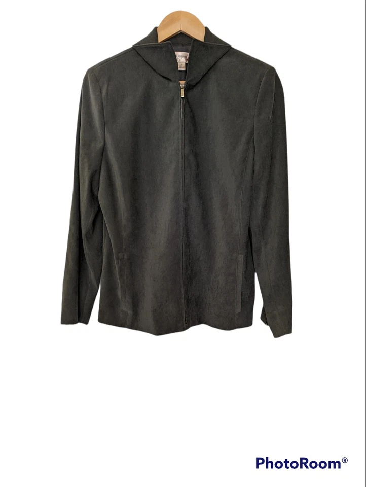 Trousers Etc Hunter Green Zip Up Jacket Size 8 - Image 1 of 4