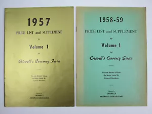 Criswells Currency Series Price List and Supplement to Volume 1 1957 and 1958-59 - Picture 1 of 9
