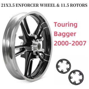 21" 21X3.5 ENFORCER WHEEL FRONT RIM ROTORS FOR HARLEY TOURING BAGGERS 2000-2007 - Picture 1 of 15