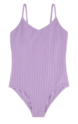 Billabong Girls Size12 Girl in the Loop One Piece Textured Peaceful Lilac - Image 1 of 4