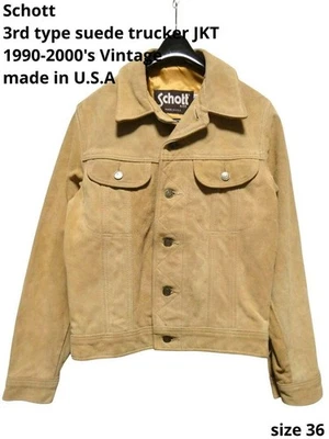 Men's Wear Schott Vintage  Schott 3rd type western trucker suede jacket size 36 - Image 1 of 4