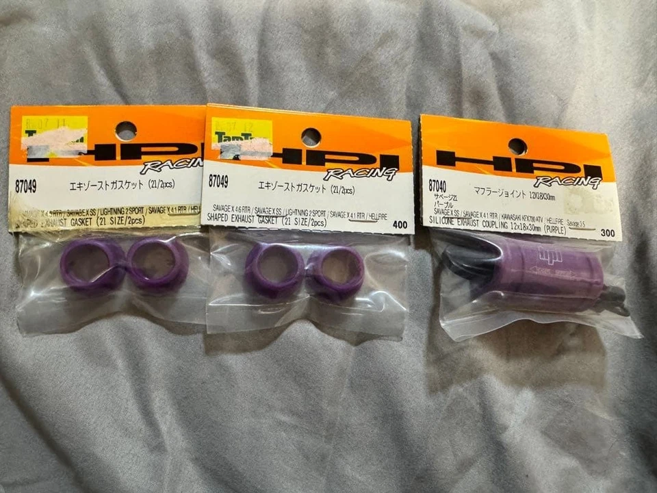 HPI Racing 87049 Exhaust Gasket 87040 Muffler Joint RC Car Savage 21 Purple - Image 1 of 1