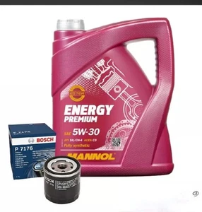 KIT DE SERVICIO para RENAULT CAPTUR 1.5 DCI K9K - Filtro de aceite Bosch y aceite 5L 2012-2020 - Imagen 1 de 1