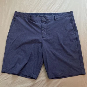 Tommy Bahama Mens 44 Chino Shorts Blue Check Textured Nylon Blend - Picture 1 of 10