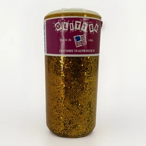 Vintage Glitterex Corp anlaufgeschützt Handwerk GOLD Glitzer UNGEÖFFNET 4 Unzen Handwerk - Bild 1 von 3