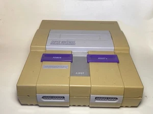 Original Super Nintendo SNES Console Works Perfectly! No Controller Tested Clean - Picture 1 of 7