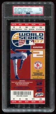Билет 2007 World Series Game 2 Boston Red Sox Rockies PSA 9 как новый Fenway Park - Изображение 1 из 2