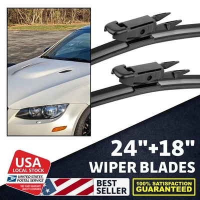 Limpiaparabrisas limpiaparabrisas delantero duradero de 24"+18" para BMW 320i 2013-2018 Foto 1 de 4