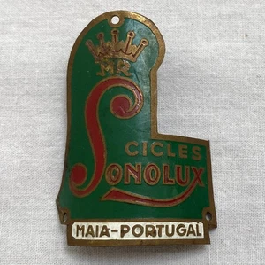 Vintage Portuguese Sonolux cycles head badge - Picture 1 of 2