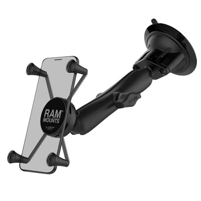 RAM X-Grip Suction Cup Long Arm Mount - Fits Lager Plus Size Phones - Image 1 of 4