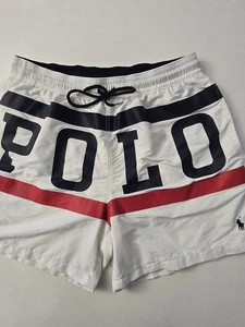 Polo Ralph Lauren Throwback anni 90 pantaloncini da bagno Spell Out XL - Foto 1 di 7
