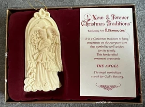 Vntg Roman Inc Now And Forever Christmas Traditions Angel Ornament 1995 NOSWB - Picture 1 of 18