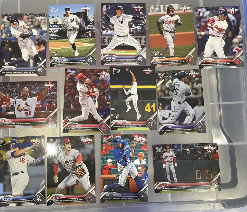 Juego completo 2023 TOPPS NOW Opening Day #1-13; Ohtani x 2 Foto 1 de 2