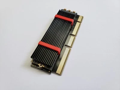 1U Server Mini PC HTPC M.2 NVMe SSD PCI-E 4.0 x4 x8 x16 Adapter Card + Heatsink - Image 1 of 4