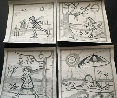 4 Designs by Martine Bruggemann - Spring, Summer, Autumn, Winter - Image 1 of 4