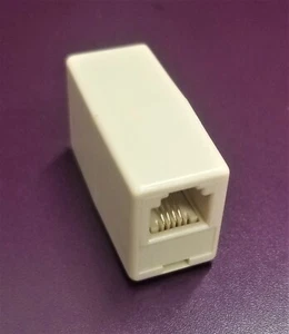 Modular Telephone Inline Double Jack Coupler Adapter RJ11 Phone - Picture 1 of 1