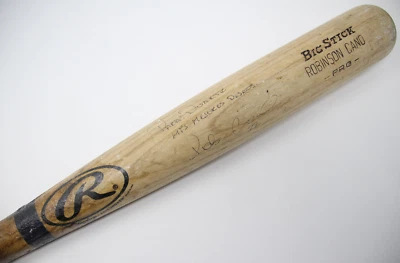 Robinson Cano Signed Game Used Bat 06 NY Yankees 1st AS Silver Slugger Year PSA - Image 1 of 4